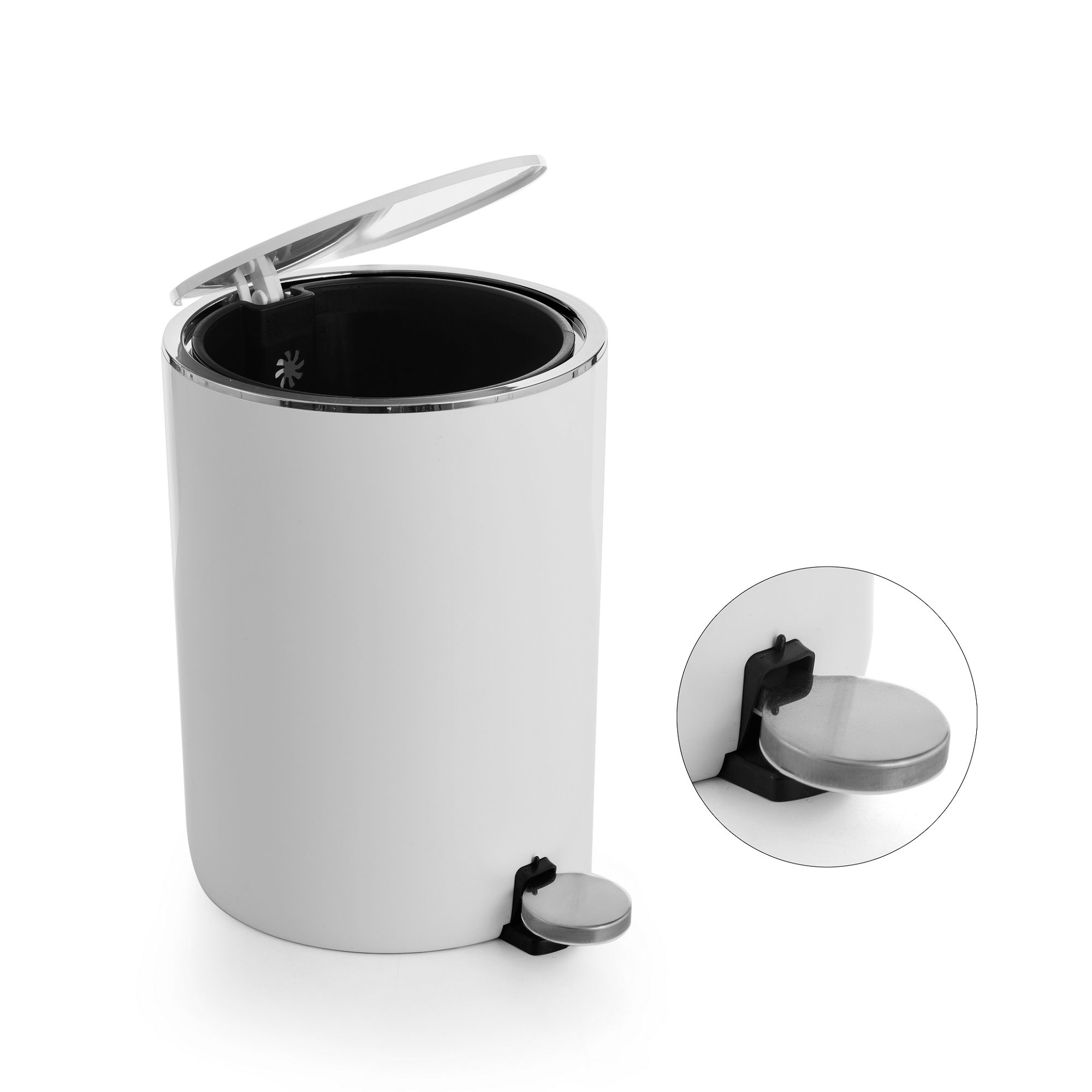 LENOX 5 LT PEDALLI ÇÖP KOVASI - BEYAZ