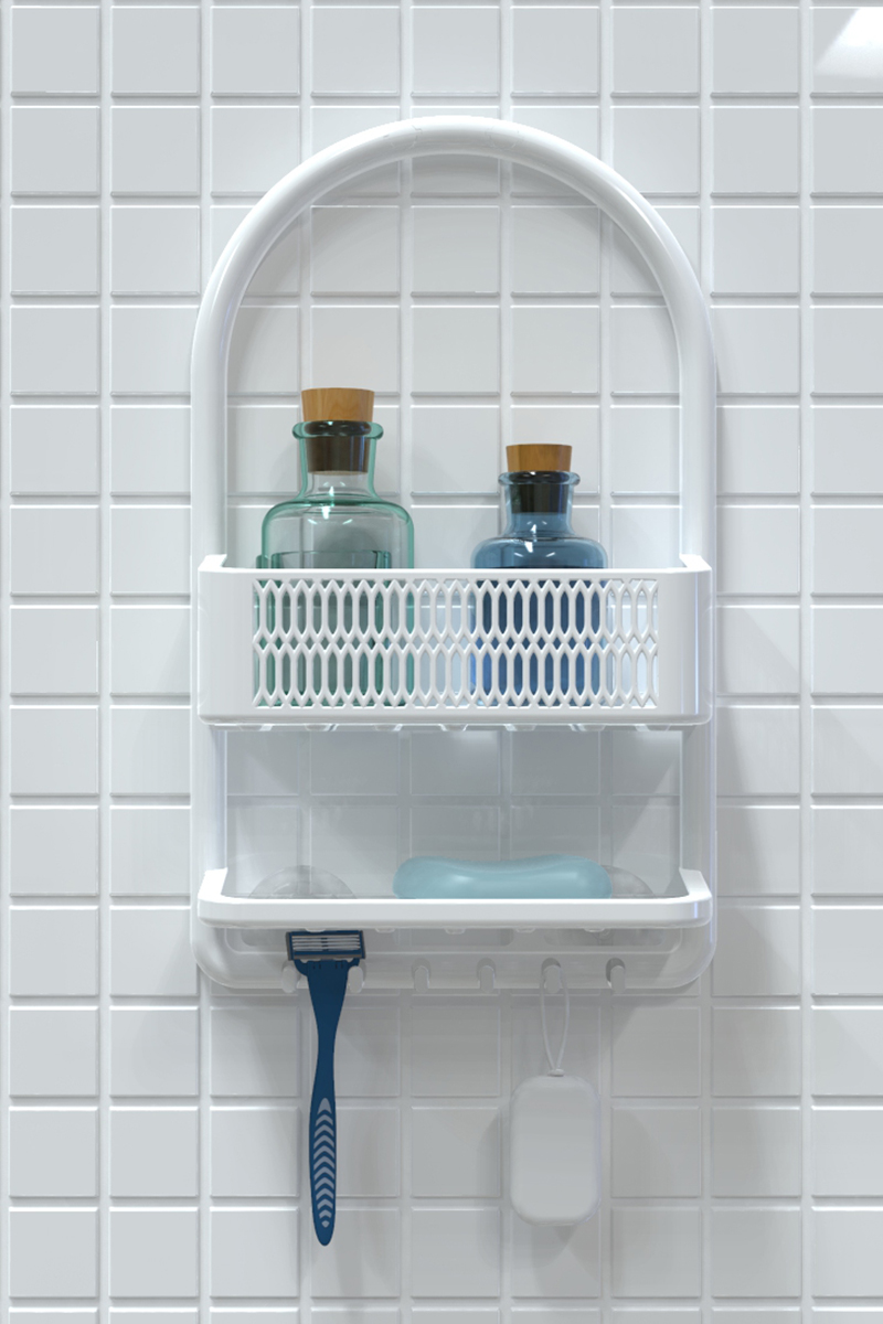 CERES, PLASTİK BANYO DUŞ RAFI-BEYAZ