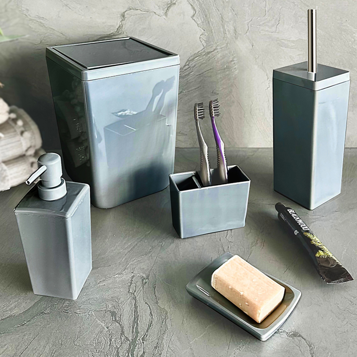 BİGA BANYO SETİ - GRİ