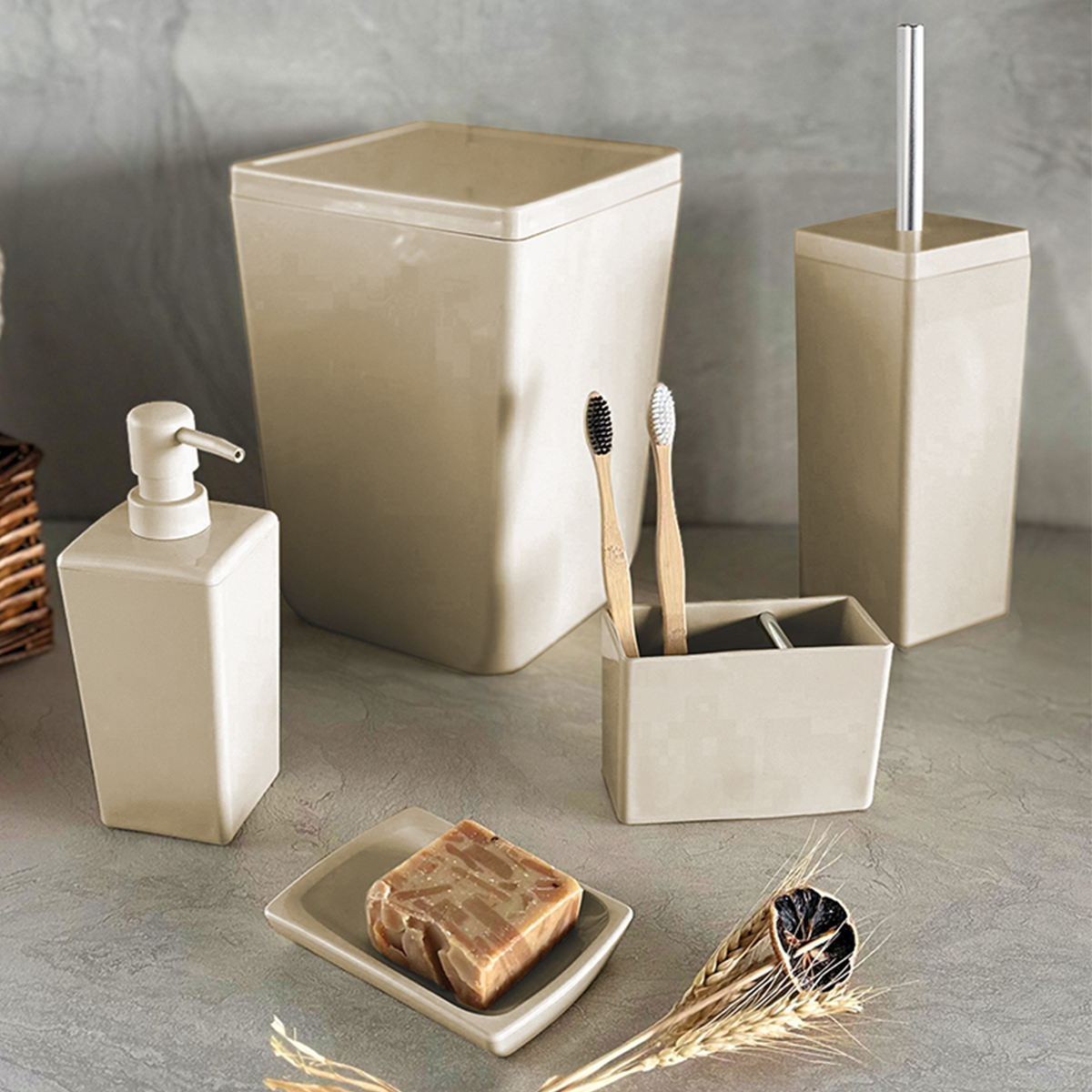 BİGA BANYO SETİ - BEJ