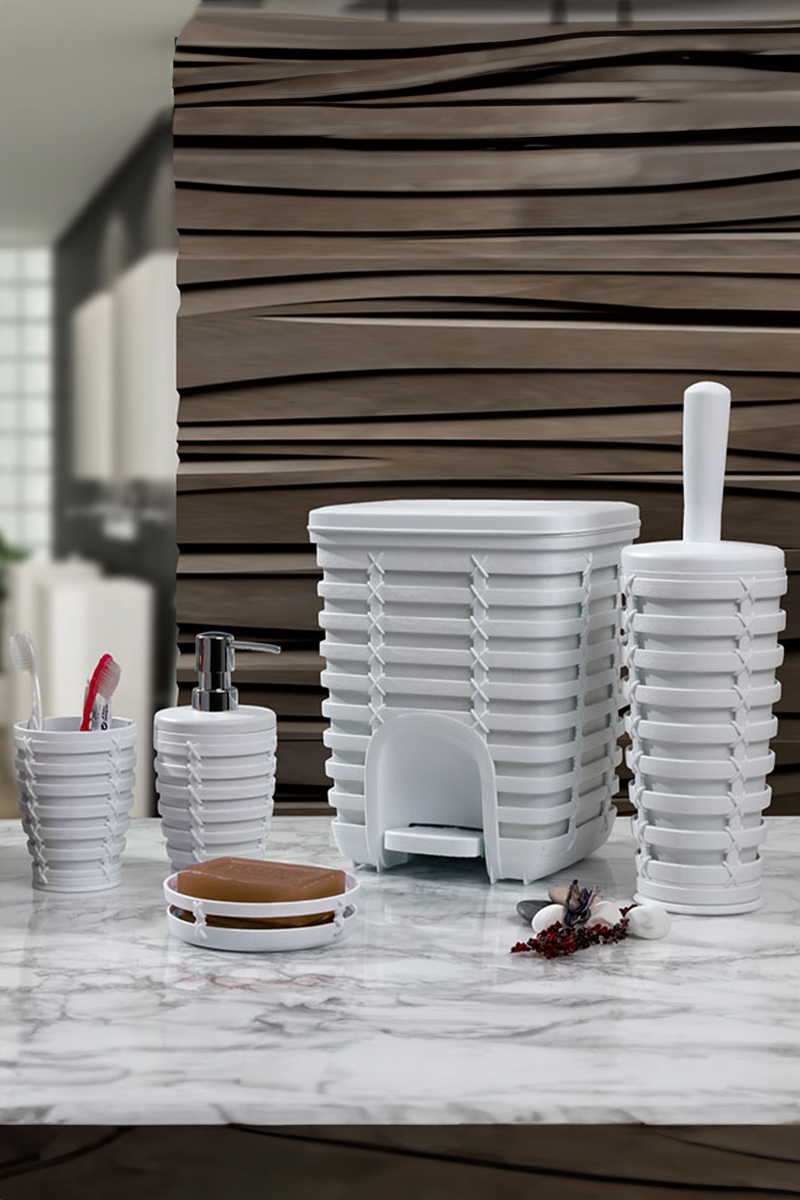 PALM  5 Lİ BANYO SETİ  / BEYAZ