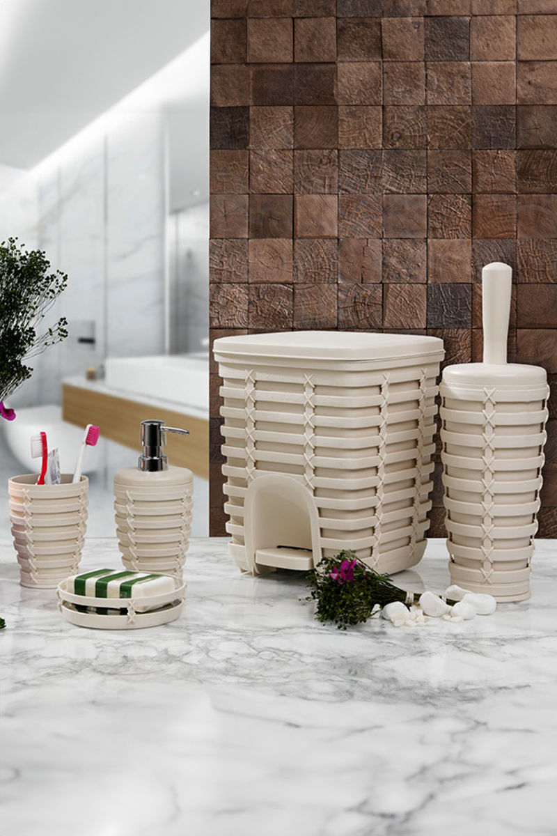 PALM  5 Lİ BANYO SETİ  / BEJ