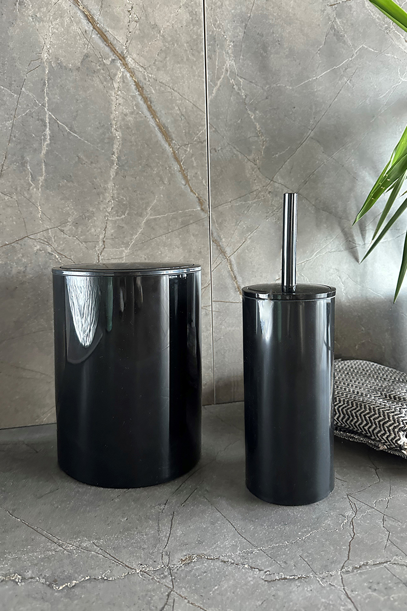 FLORES 2Lİ BANYO SETİ-SİYAH